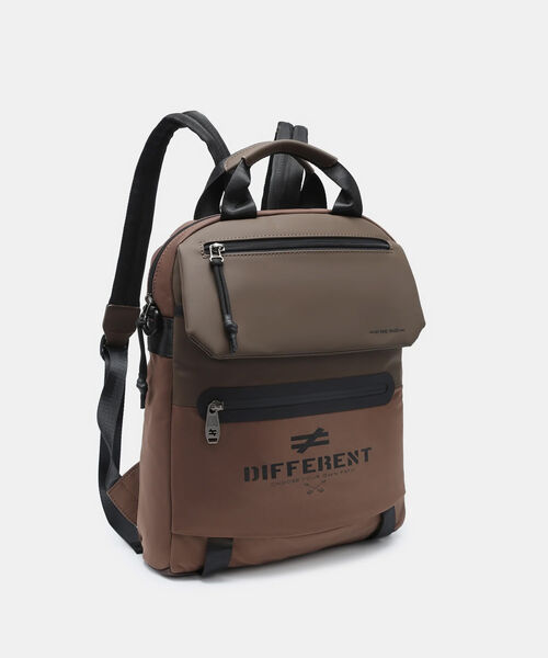 MOCHILA PANEL FRONTAL DOBLE BASTIAN PEPE MOLL MARRÓN