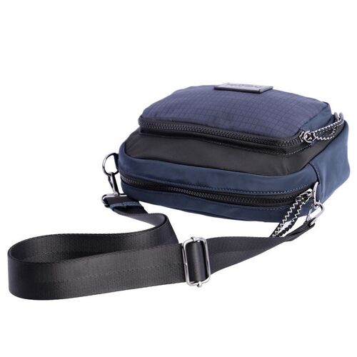 BANDOLERA BOLSILLO FRONTAL CUADRICULADO AMICHI