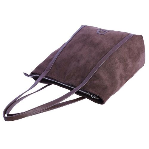 BOLSO ASAS VERTICALES DON ALGODÓN MARRON