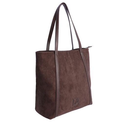 BOLSO ASAS VERTICALES DON ALGODÓN MARRON