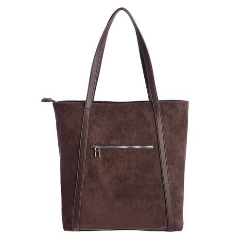 BOLSO ASAS VERTICALES DON ALGODÓN MARRON