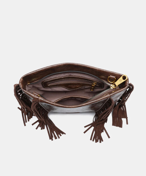 BANDOLERA FLECOS LATERALES PEPE MOLL MARRÓN