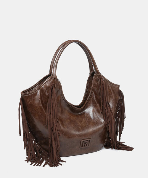 BOLSO FLECOS LATERALES PEPE MOLL MARRÓN