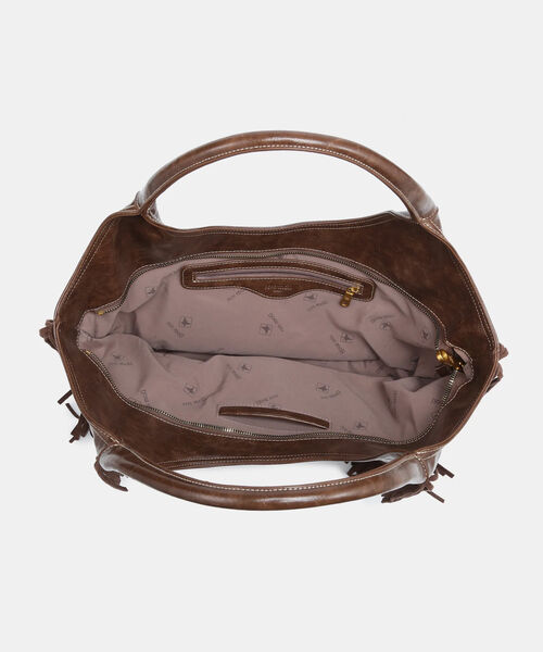 BOLSO FLECOS LATERALES PEPE MOLL MARRÓN