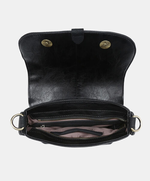 BOLSO ELIE SOLAPA CURVA PEPE MOLL NEGRO
