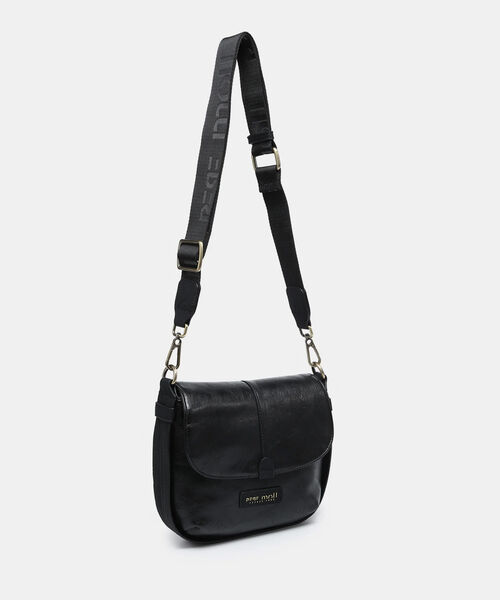 BOLSO ELIE SOLAPA CURVA PEPE MOLL NEGRO