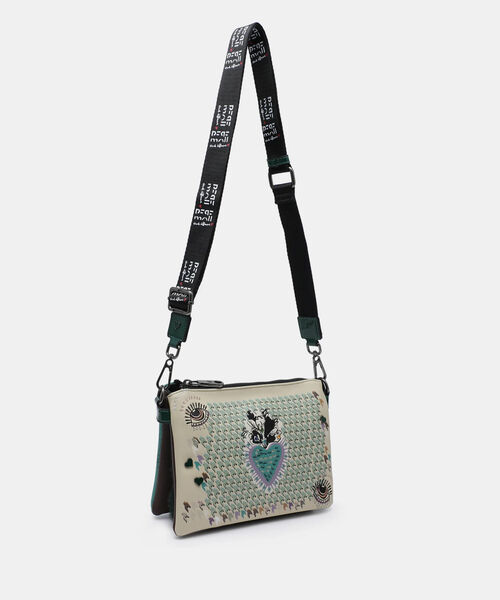 BOLSO FAUNA CORAZÓN CENTRAL PEPE MOLL VERDE
