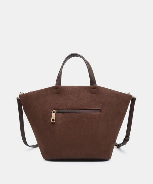 BOLSO OFELIA PANEL TRIANGULAR PEPE MOLL MARRÓN