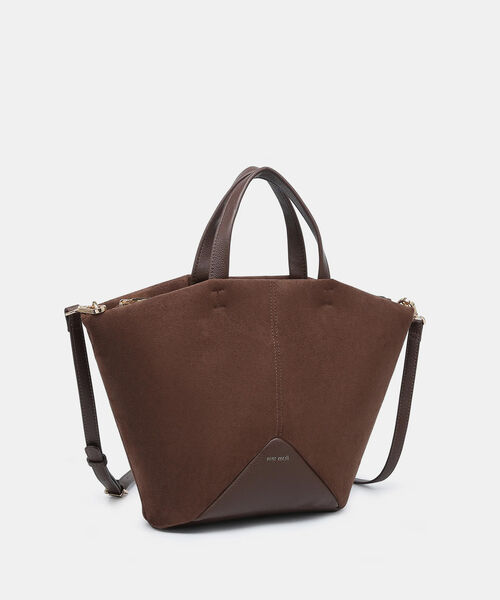 BOLSO OFELIA PANEL TRIANGULAR PEPE MOLL MARRÓN