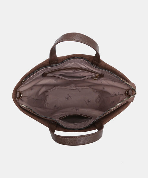 BOLSO OFELIA PANEL TRIANGULAR PEPE MOLL MARRÓN