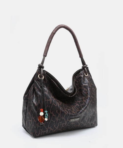 BOLSO DE HOMBRO ELLEN ASA ENROLLADA PEPE MOLL MARRÓN