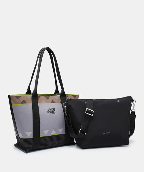 BOLSO SHOPPER GEOMÉTRICO PEPE MOLL