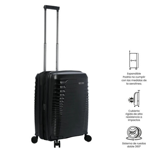 MALETA TRAVELER RELIEVE LATERAL TOTTO NEGRO