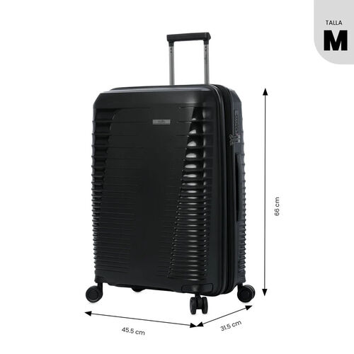 MALETA TRAVELER RELIEVE LATERAL TOTTO NEGRO