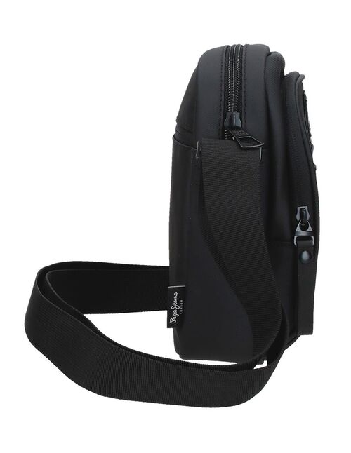 BANDOLERA DUDLEY DOBLE COMPARTIMENTO PEPE JEANS NEGRO