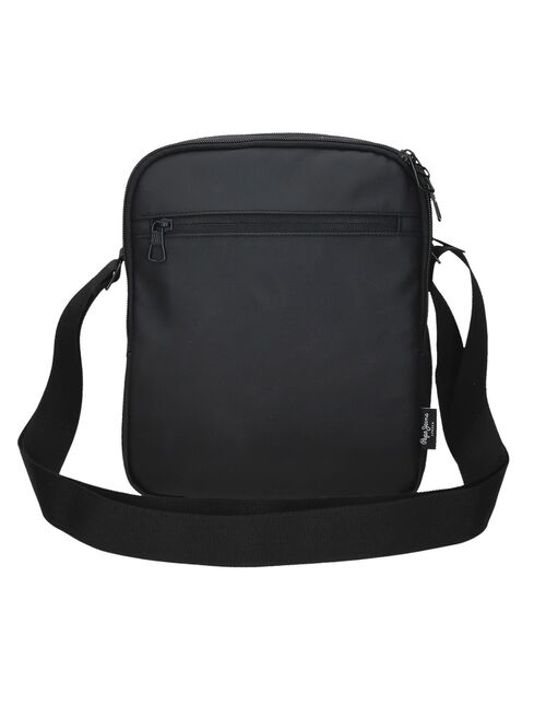BANDOLERA DUDLEY PORTATABLET TRIPLE COMPARTIMENTO PEPE JEANS NEGRO