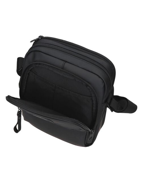 BANDOLERA DUDLEY PORTATABLET TRIPLE COMPARTIMENTO PEPE JEANS NEGRO