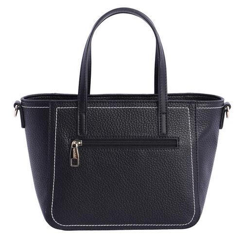 BOLSO TOTE COSTURAS FRONTALES AMICHI NEGRO
