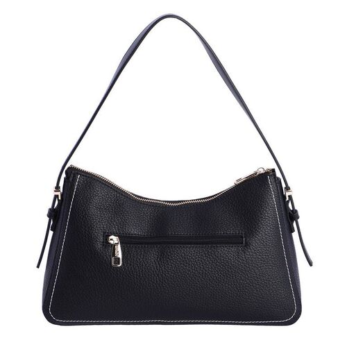 BOLSO HOBO COSTURAS EN CONTRASTE AMICHI NEGRO