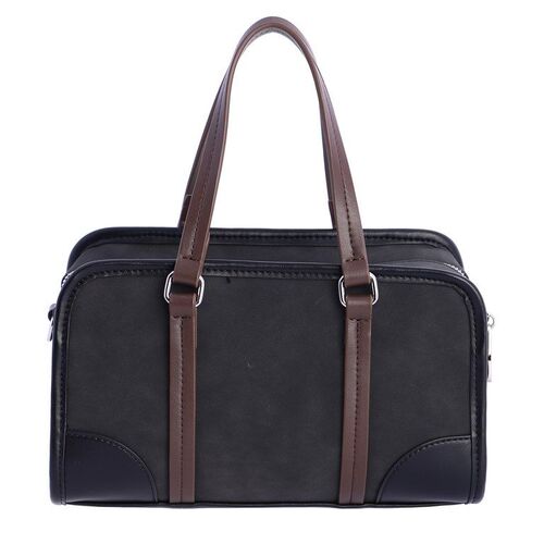 BOLSO DOS ASAS FRONTAL BICOLOR AMICHI NEGRO