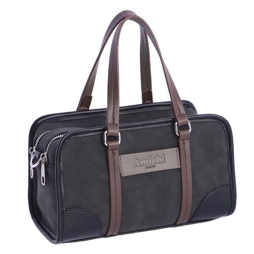 BOLSO DOS ASAS FRONTAL BICOLOR AMICHI NEGRO