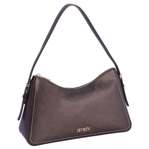 BOLSO DE HOMBRO CURVO AMICHI BRONCE