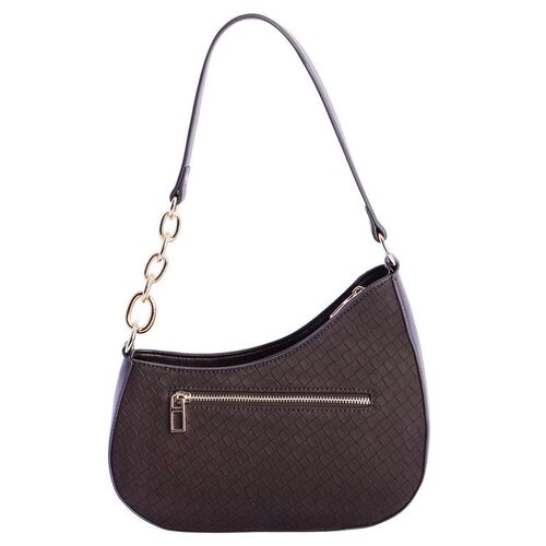 BOLSO DE HOMBRO CADENA LATERAL DEVOTA & LOMBA MARRÓN