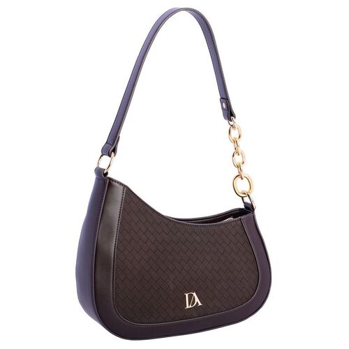 BOLSO DE HOMBRO CADENA LATERAL DEVOTA & LOMBA MARRÓN