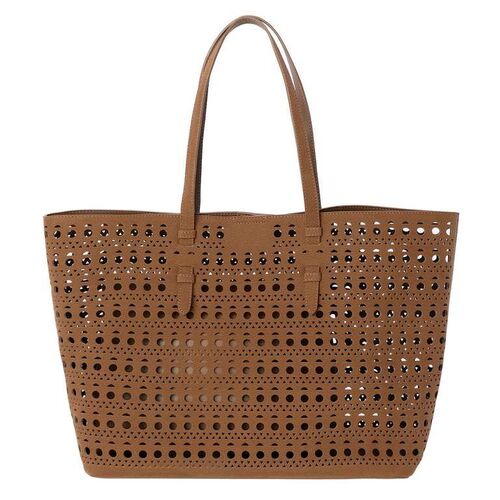 BOLSO SHOPPER CALADO GEOMÉTRICO DON ALGODÓN MARRÓN