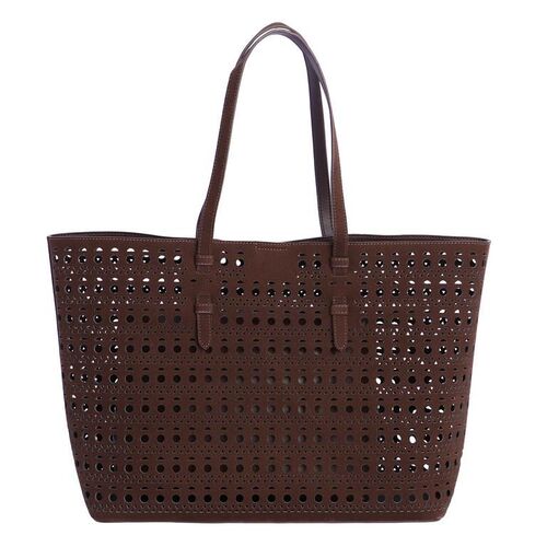 BOLSO SHOPPER CALADO GEOMÉTRICO DON ALGODÓN CAMEL