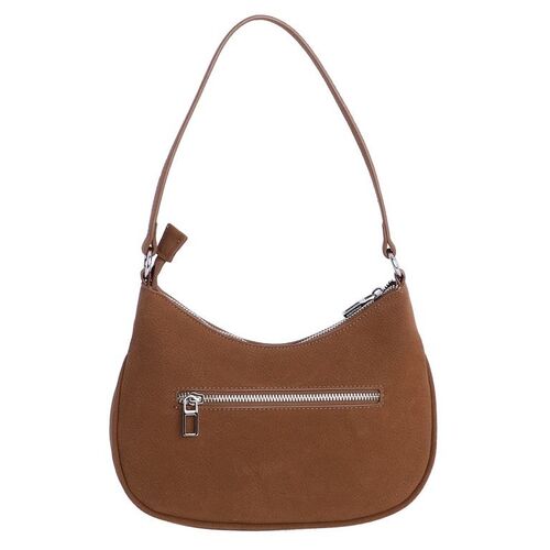 BOLSO DE HOMBRO CURVO CALADO GEOMÉTRICO DON ALGODÓN CAMEL