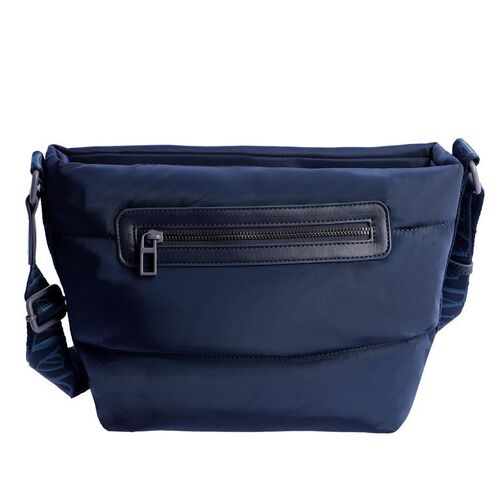 BOLSO BANDOLERA ACOLCHADO DON ALGODÓN AZUL