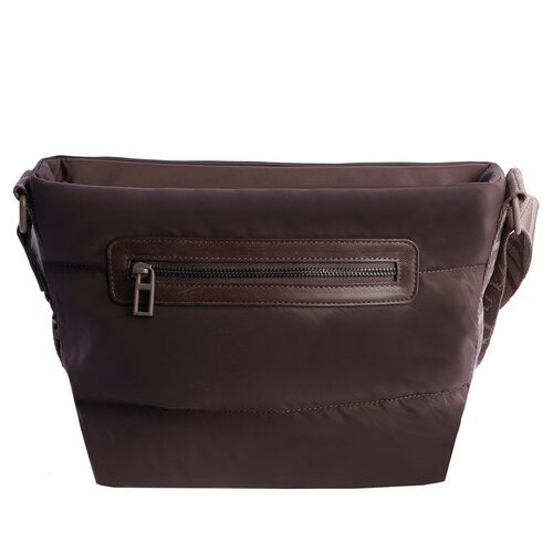 BOLSO BANDOLERA ACOLCHADO DON ALGODÓN MARRÓN