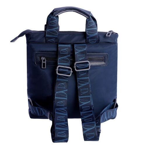 MOCHILA ACOLCHADA CON ASAS SUPERIORES DON ALGODÓN AZUL