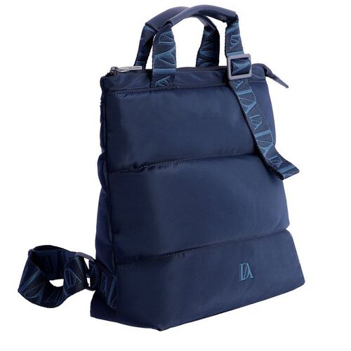 MOCHILA ACOLCHADA CON ASAS SUPERIORES DON ALGODÓN AZUL