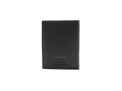 TARJETERO BIFOLD ESTRELLAS LEYVA MARRON