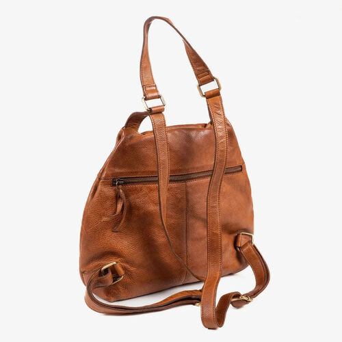 MOCHILA PIEL LAVADA CUERO