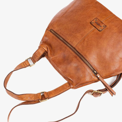 MOCHILA PIEL LAVADA CUERO