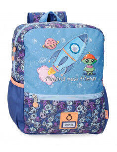 MOCHILA 28CM.NEW FRIENDS AZUL
