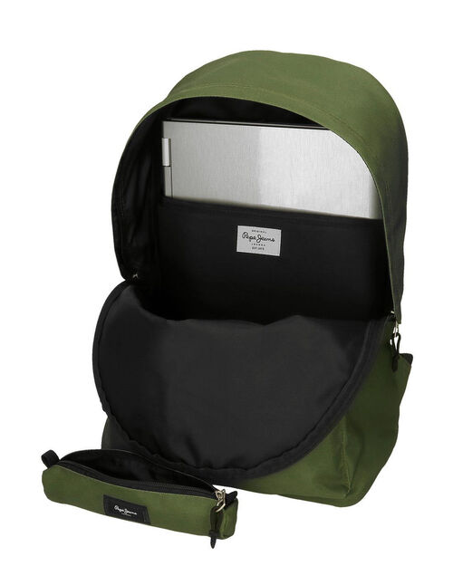 MOCHILA+PORTATODO ARIS EVERGREEN VERDE OSCURO UNICA