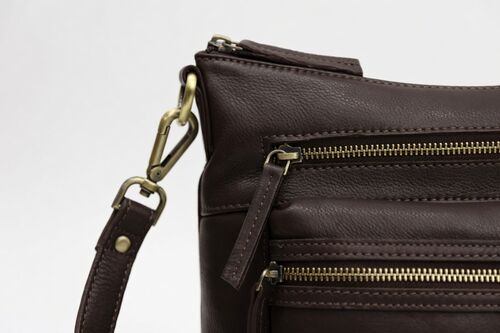 BOLSO VACUNO MARRON UNICA