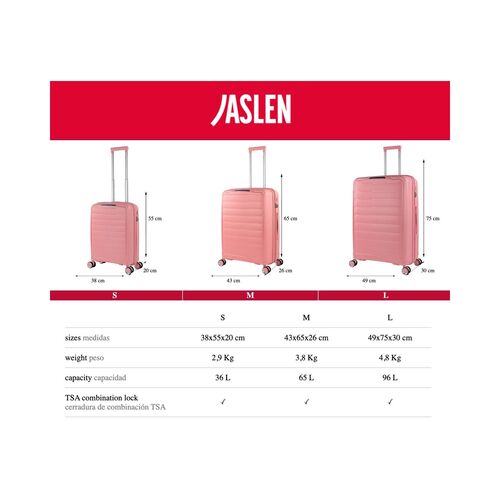 TROLLEY LUTON ROSA 55 CM