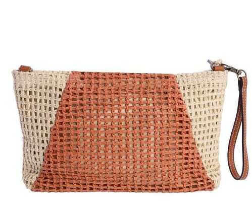 BOLSO DE MANO NARANJA UNICA