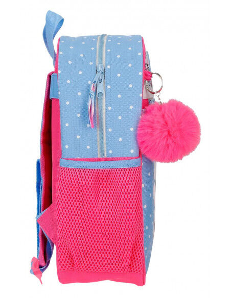 MOCHILA MINNIE FLOWERS CELESTE UNICA