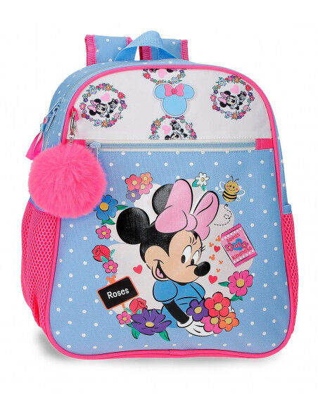 MOCHILA MINNIE FLOWERS CELESTE UNICA