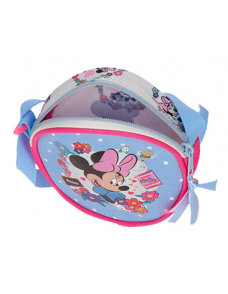 BANDOLERA MINNIE FLOWERS CELESTE UNICA