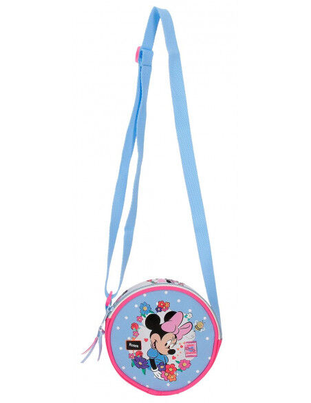 BANDOLERA MINNIE FLOWERS CELESTE UNICA