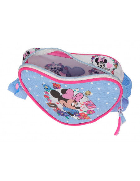 BANDOLERA MINNIE FLOWERS CELESTE UNICA