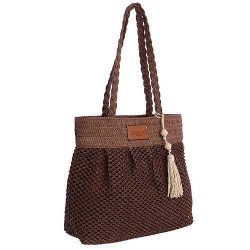 BOLSO DE HOMBRO MARRON UNICA