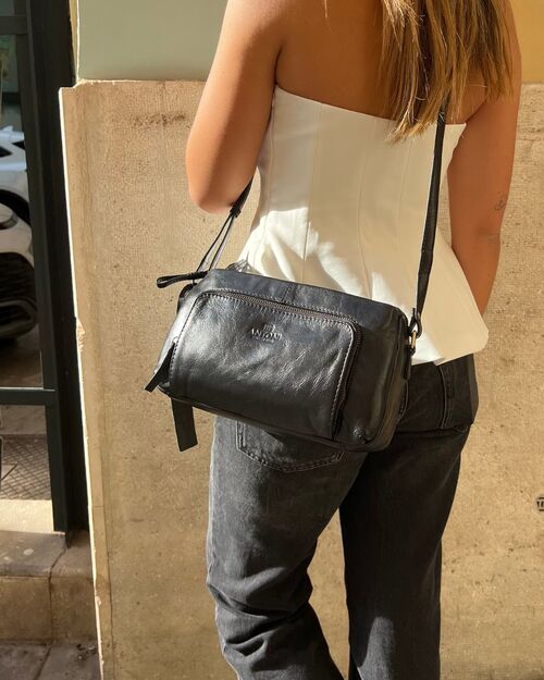 BOLSO VACUNO NEGRO UNICA